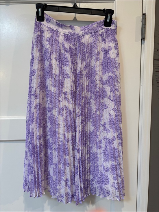Whistles Dresses & Skirts - Whistles Pleated Floral Midi Skirt - Lavender